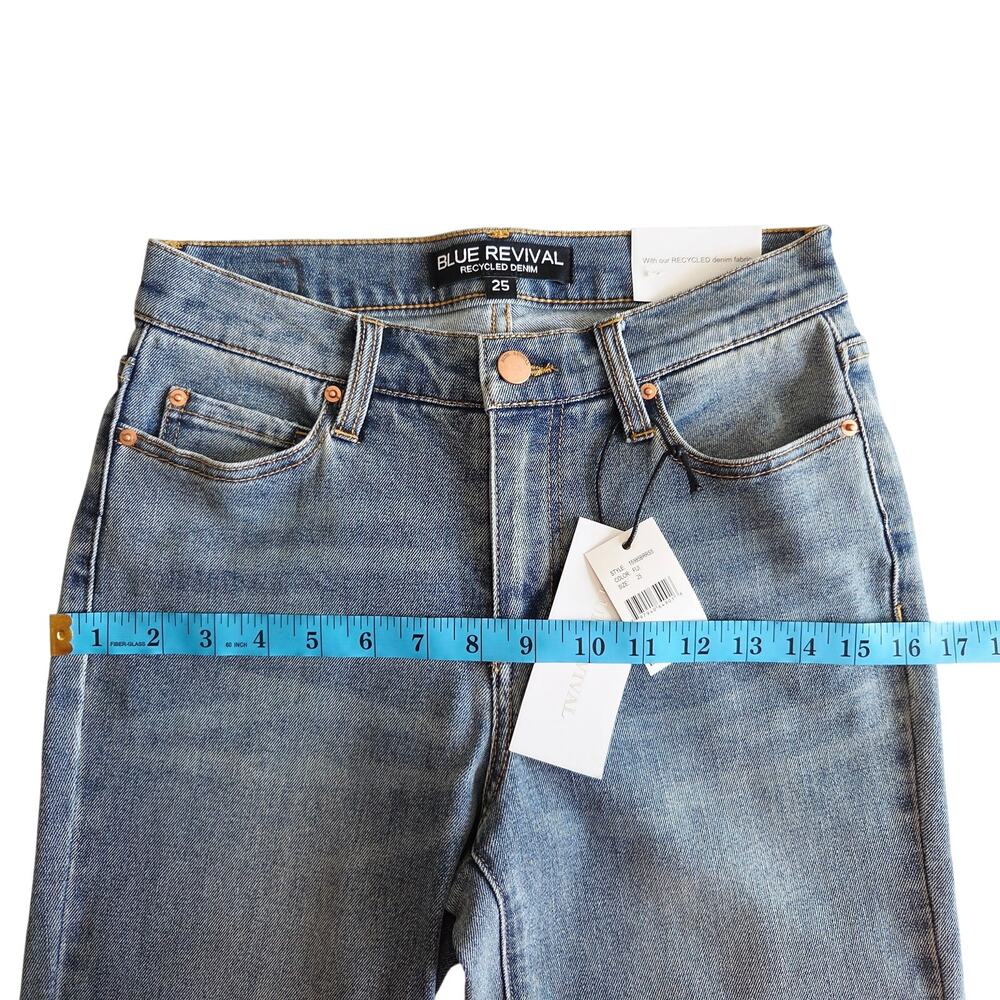 Blue Revival Quinn Mid Rise Straight Leg Ankle Jeans - Size 25 - Picture 9 of 12